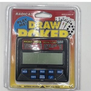 Radica Pocket Video Draw Poker Handheld Game. Model 1310
